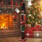 Set of 2 42"H Wooden Christmas African Soldier/Deluxe Gold Dressed Soldier Nutcracker